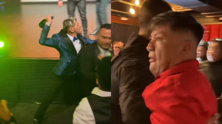 VIDEO | Hasta con botella en mano: Viralizan pelea de influencers en gala de Iván Martínez