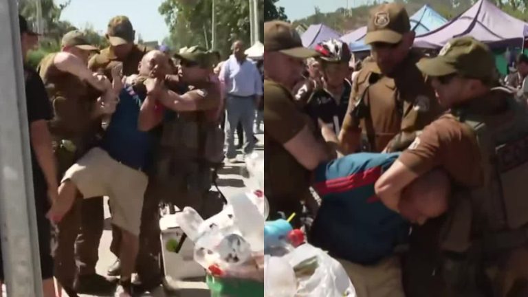 VIDEO | Vendedor ambulante fue detenido en Lo Vásquez tras resistirse a control policial