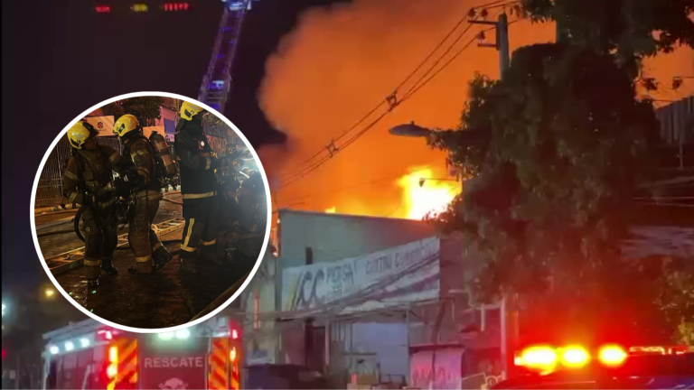 VIDEO | Imágenes impactantes: Incendio afecta zona colindante a Terminal San Borja en Estación Central