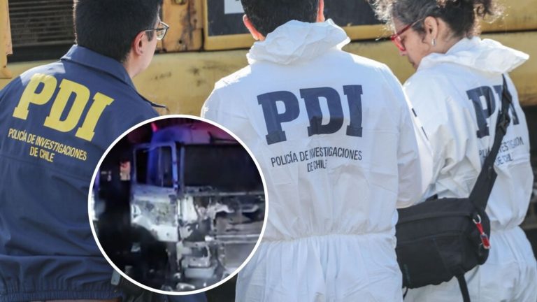 Con armas y un lienzo: Ataque incendiario en La Araucanía terminó con dos camiones quemados en Collipulli