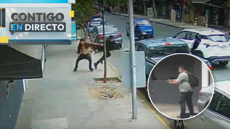 VIDEO | Carabinero frustró asalto en Santiago Centro: Delincuentes intentaron asaltar a mujer fuera del banco