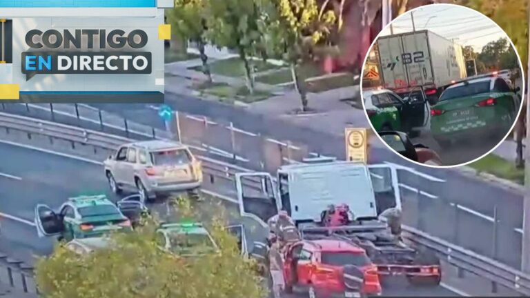 VIDEO | Cinematográfica persecución de 20 patrullas de Carabineros a camión con carne robado en Pudahuel