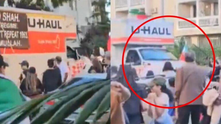 VIDEO | Caos en EEUU: Captan a camión atropellando manifestantes que protestaban contra el régimen iraní