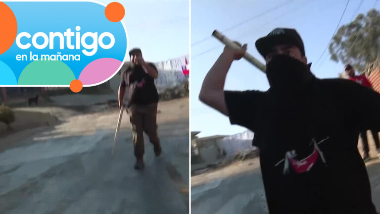Con palos y piedras: Equipo de Contigo en la Mañana sufrió agresión EN VIVO durante desalojo de megatoma