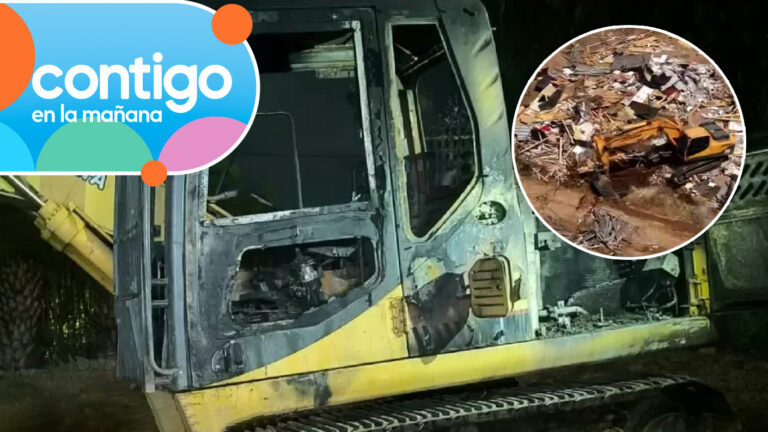 Queman retroexcavadora para evitar desalojo de megatoma en San Antonio: Operadores temieron por su vida