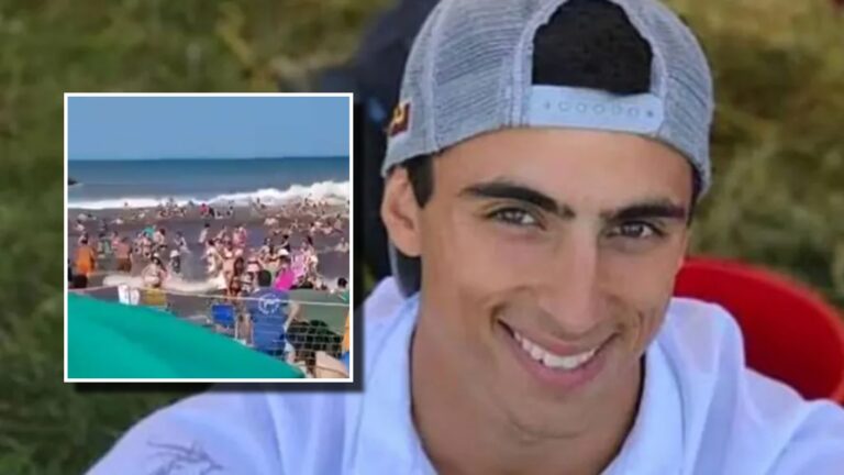 De vacaciones con su pareja: Quién es el joven que murió arrastrado por ola gigante en Argentina