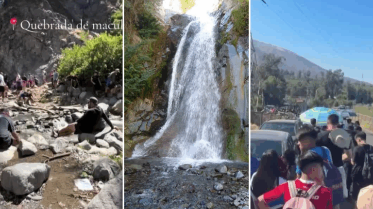 VIDEO | Filas kilométricas: Turistas llenan la Quebrada de Macul en época de verano