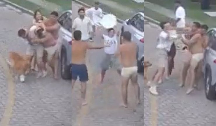 Hasta con sillazos: Revelan video de escandalosa pelea de futbolistas durante fiesta en Brasil