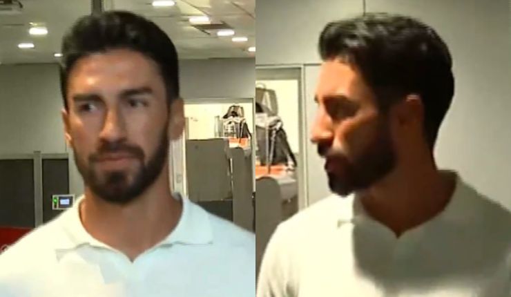 Un sonriente Juan Martín Lucero llegó a Chile para firmar por la U: “Estoy contento”