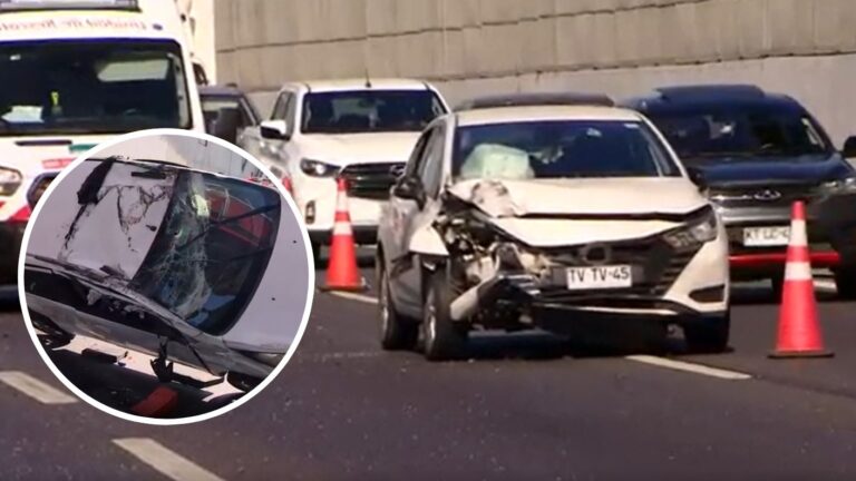 Grave choque deja una persona herida en Autopista Vespucio Sur