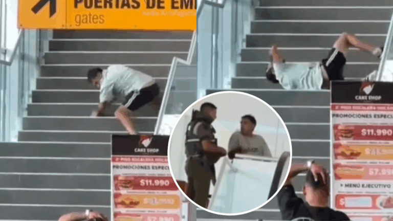 “Nadie lo pescó”: Teatral caída de hombre durante control policial se hizo viral en Antofagasta