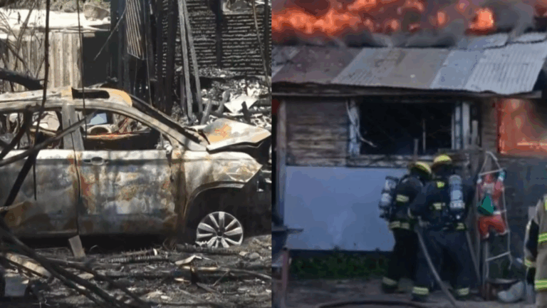 “Nos dejó en la calle”: Conductor ebrio choca y provoca destructor incendio en Paine