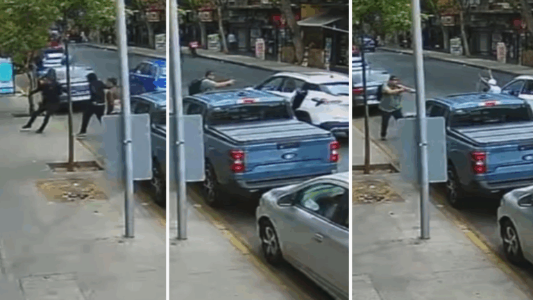 Vieron el arma y huyeron: Graban a carabinero de civil que frustró robo a banco en calle San Diego