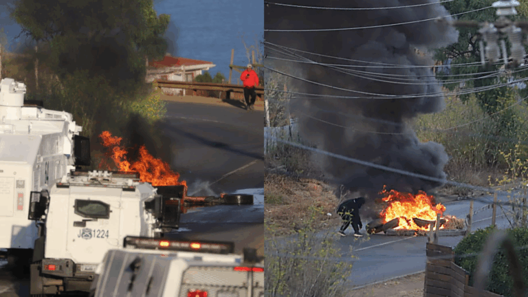 VIDEO | Barricadas y enfrentamientos: Así comenzó el desalojo de la megatoma de San Antonio