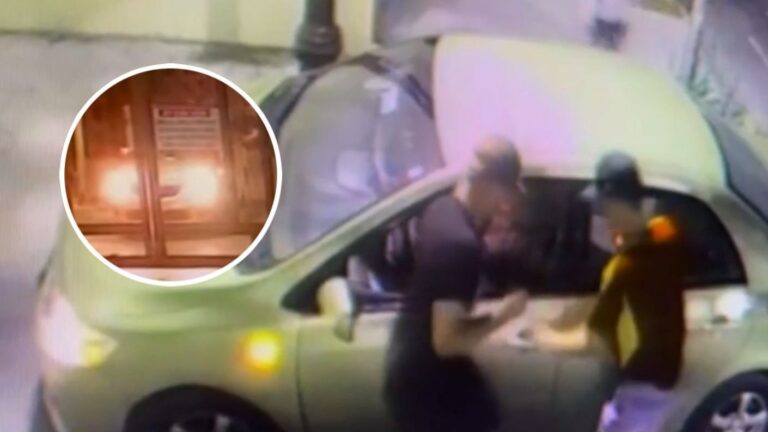 VIDEO | Mujer sufrió portonazo en el centro de Santiago: Grupo de sujetos la bajaron del auto