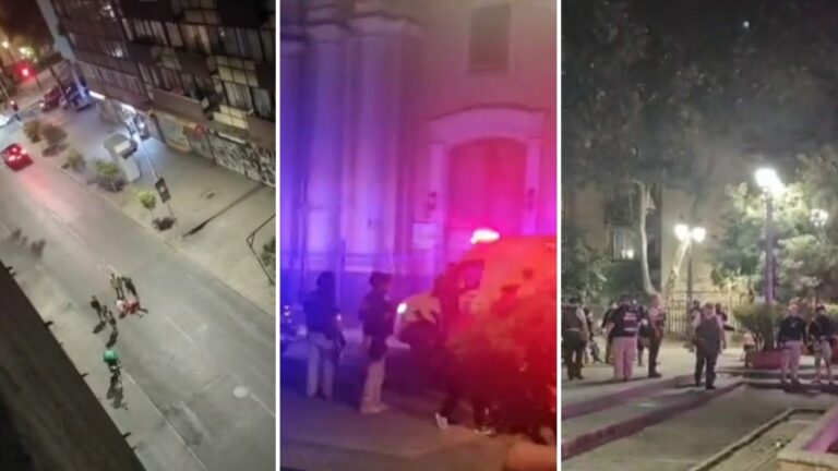 Noche de horror en Santiago: Ataque a balazos dejó un muerto y 3 heridos en plena plaza Santa Ana