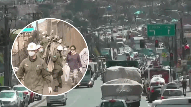 Taco kilométrico impide retiro de escombros en Biobío: autoridades anuncian medidas de orden vial