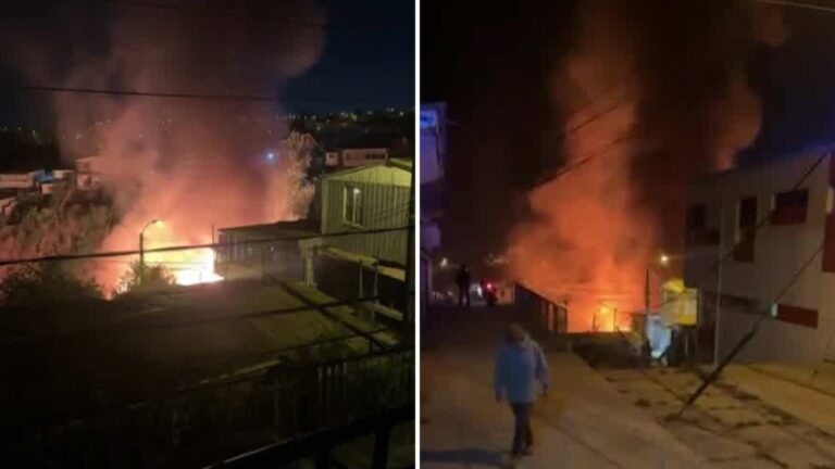 Tragedia en Valparaíso: Cuatro personas murieron tras incendio de viviendas en Cerro Los Placeres
