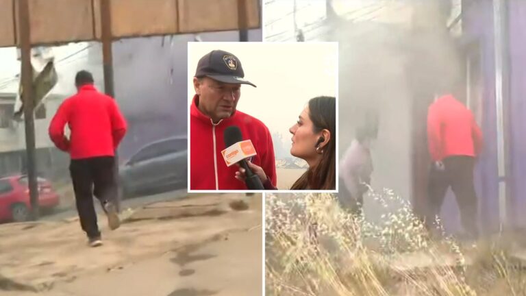 VIDEO | Bombero que perdió su casa interrumpió entrevista para combatir incendio en Lirquén