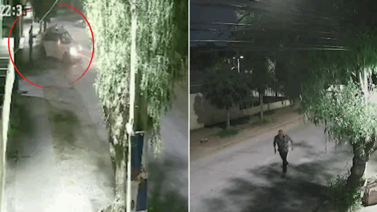 Captan momento en que exsuboficial que trabajaba como conductor de app mató a delincuentes en Maipú