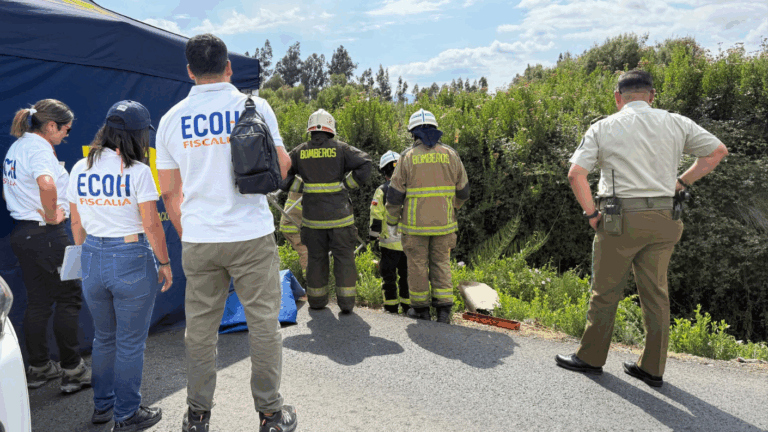 Descubren cuerpo al interior de una maleta a un costado de la ruta 78 en Talagante