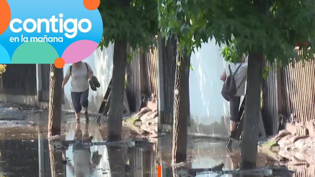 Usaron escaleras para salir de sus casas: Vecinos de Las Condes afectados por consecuencias de aluvión