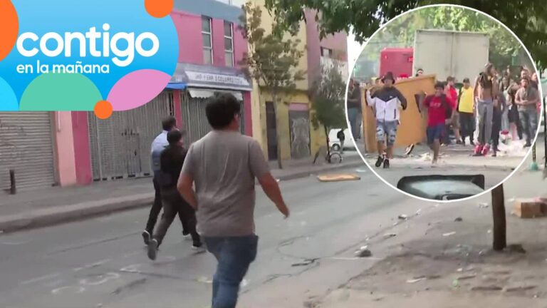 Equipo del matinal fue “encerrado” y debió salir de Meiggs por enfrentamiento de ambulantes con Carabineros