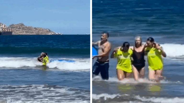 VIDEO | Carabineras realizaron heroico rescata a adulta mayor en playa de La Serena