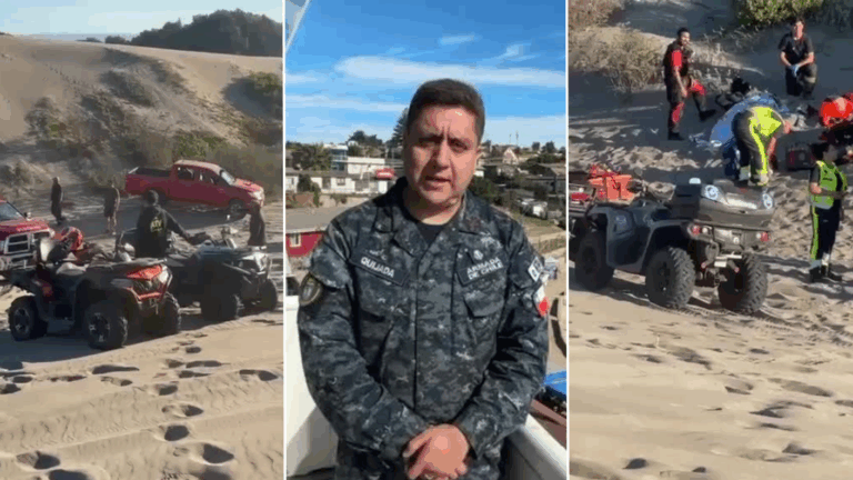 Fatal tragedia en dunas de Ritoque: Dos personas se volcaron en cuatrimoto y una falleció