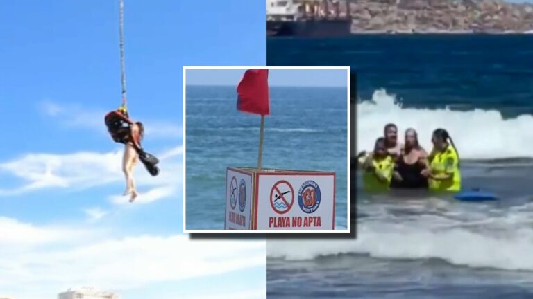 Así fue el masivo rescate de bañistas en playa de La Serena: Ninguna es apta para el baño