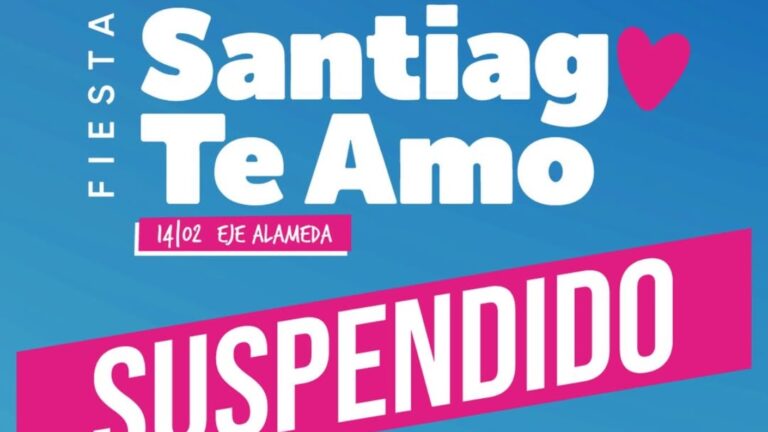 No va: Gobernación RM anuncia suspensión de fiesta “Santiago Te Amo”
