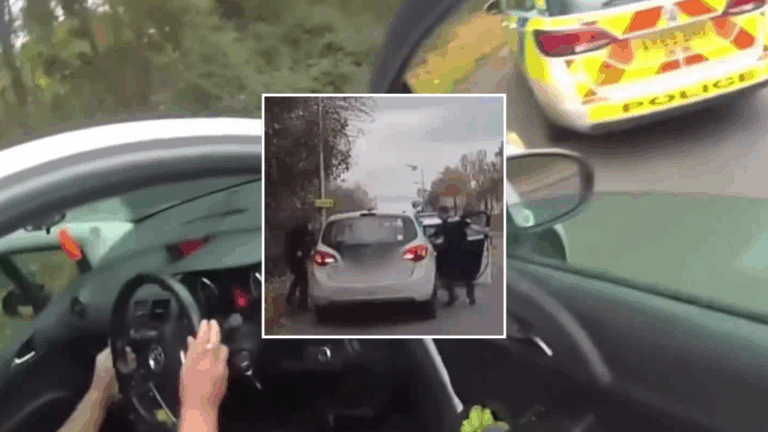 VIDEO | Policía se aferra a automóvil que lo arrastró durante detención del conductor