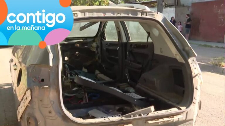 Fue asaltado en Quilicura y encontraron su auto en Renca: Tardaron 12 horas en desmantelarlo por completo
