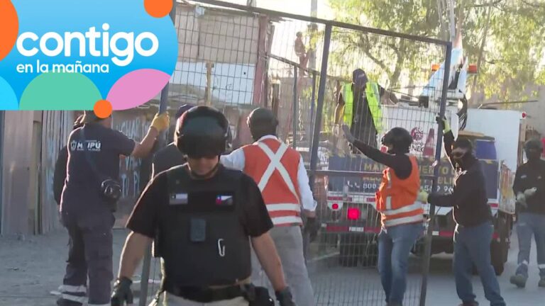 Masivo operativo con gran contingente policial inicia el desalojo de la toma San Marta en Maipú