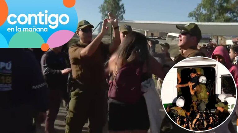 Registran incidentes en vivo en desalojo de la toma Santa Marta en Maipú: Al menos dos detenidos