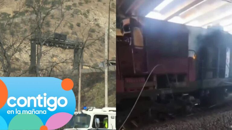 Pórtico incendiado y tren en llamas: Las consecuencias visibles que dejó la explosión en Renca