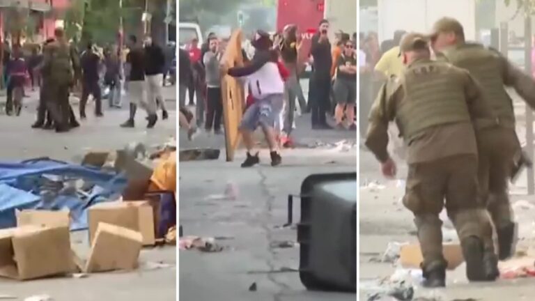 VIDEO | Crece tensión en Barrio Meiggs: Graban enfrentamientos entre ambulantes y Carabineros