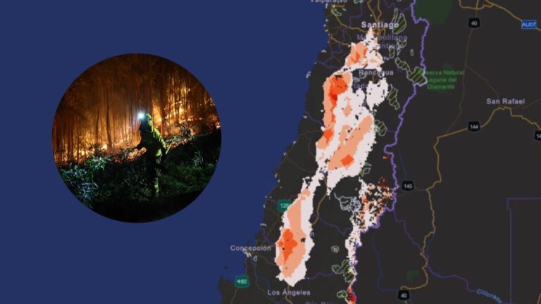 Conaf activa Botón Rojo por incendios: 6 regiones en riesgo y sábado será el día más crítico