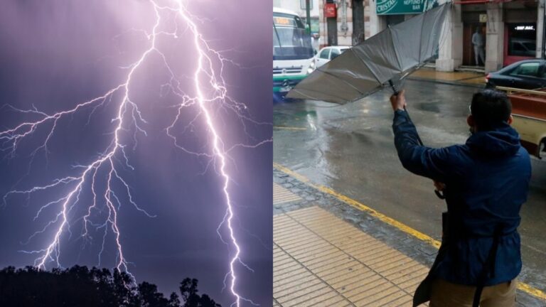 Emiten avisos por tormentas eléctricas y vientos con rachas de hasta 80 km/h en la zona centro-sur