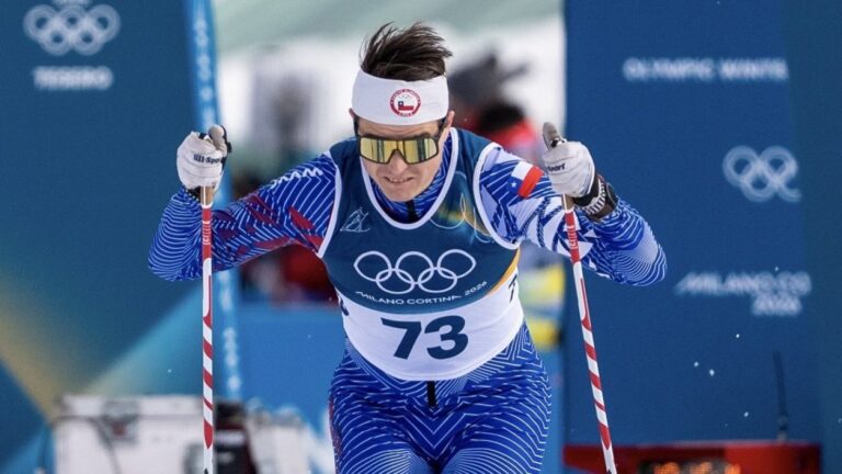 Dándolo todo: Sebastián Endrestad vio acción en el sprint del cross country de los JJOO de Invierno