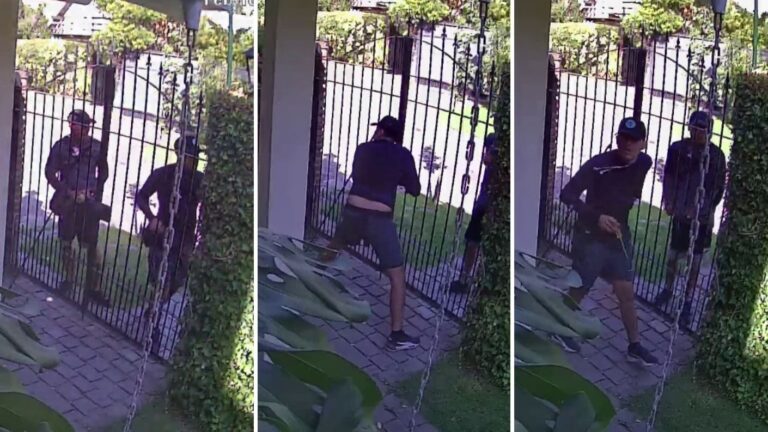 Graban a ladrones robando casa en Vitacura: Saltaron la reja, los pillaron y arrancaron por los techos