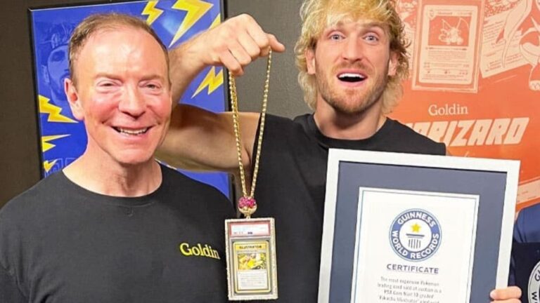 ¡Son once dígitos! Cuánto cuesta en pesos chilenos la carta Pokémon que subastó Logan Paul