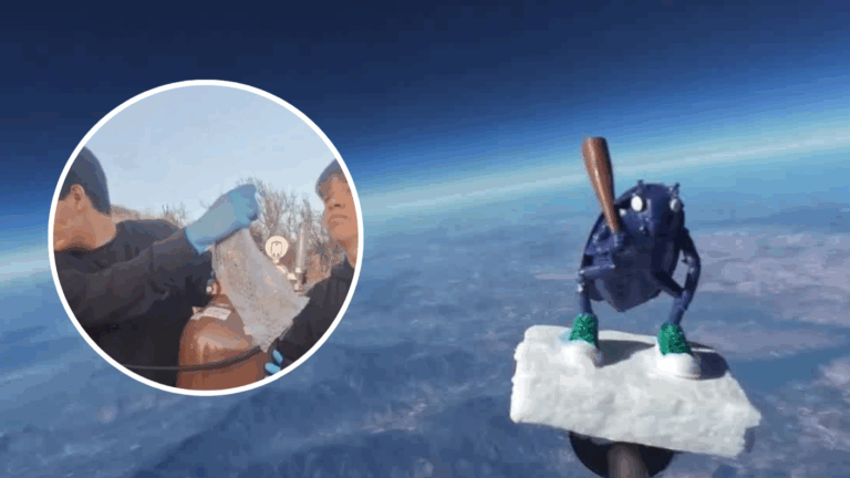 Hazaña estudiantil en Colina: jóvenes lanzan figura a la estratósfera con globo, helio y GPS