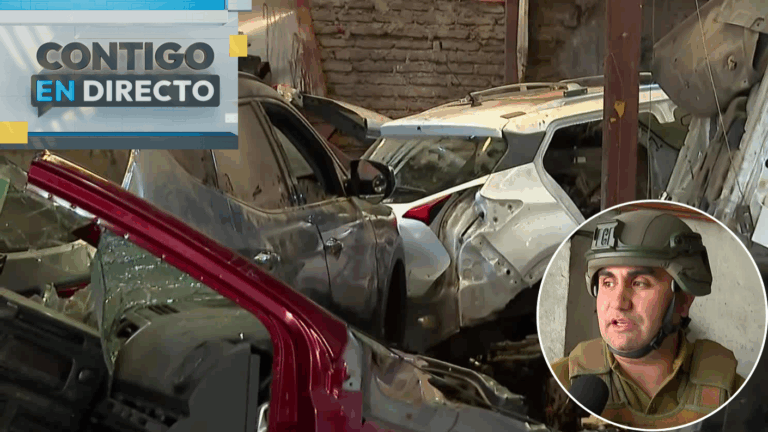 Carabineros desbarató taller clandestino en San Joaquín: Había 8 autos robados y completamente desarmados