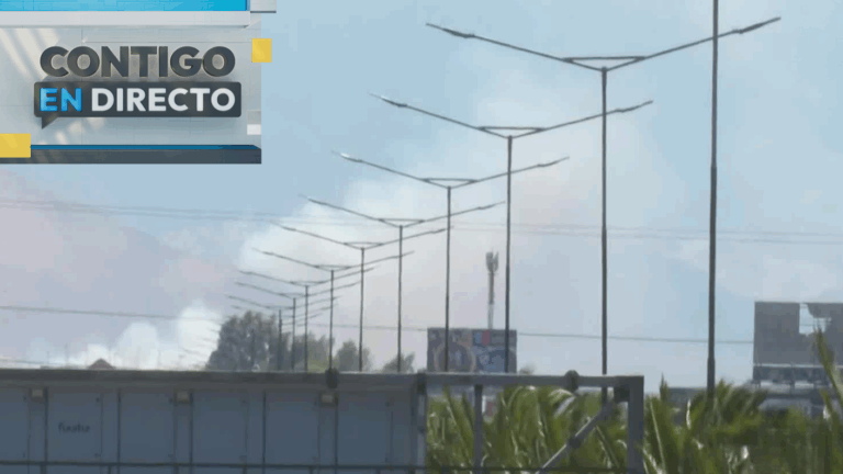 Periodista de Contigo en Directo captó en vivo incendio en Lampa: Estaba informando choque en Vespucio Norte