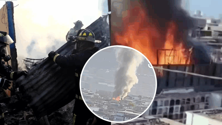 Gran incendio consume varias casas en Iquique: Columna de humo se ve de distintos puntos de la ciudad