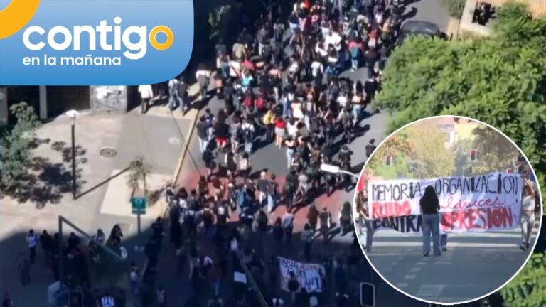 Manifestación estudiantil en la Alameda provoca el cierre de la calzada y amplio despliegue policial