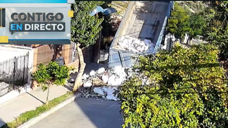 Insólito: Camión botó escombros en plena calle de barrio residencial y se dio a la fuga en Cerrillos