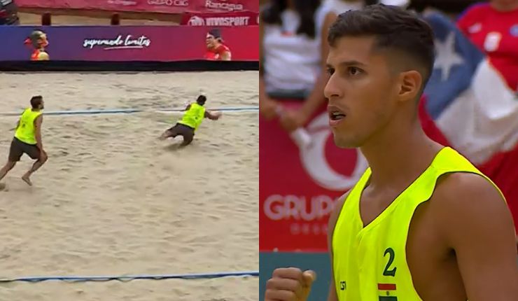 Con volada incluida: La espectacular jugada que se dio en final del Sudamericano de Voley Playa
