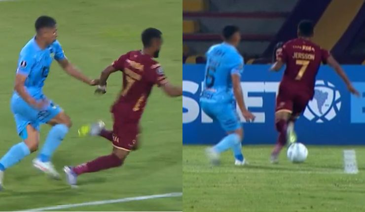 ¡Se tiró a la piscina! La escandalosa simulación que intentó jugador de Tolima ante O'Higgins